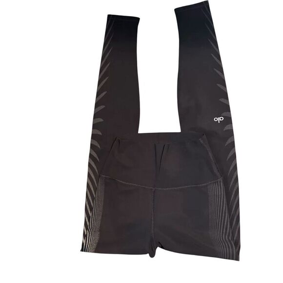 NWOT Alo Yoga leggings size xs black gray pattern - Picture 1 of 8